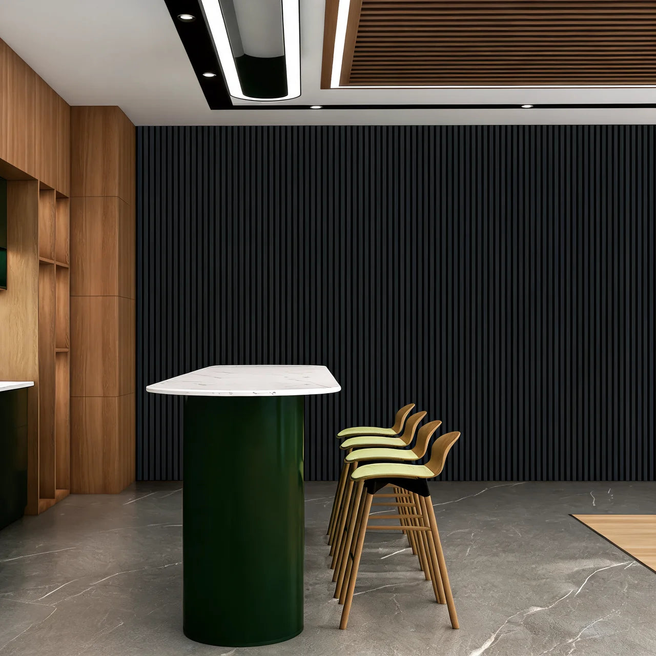 Acoustic Wall Panel 240x60cm - Black 01E