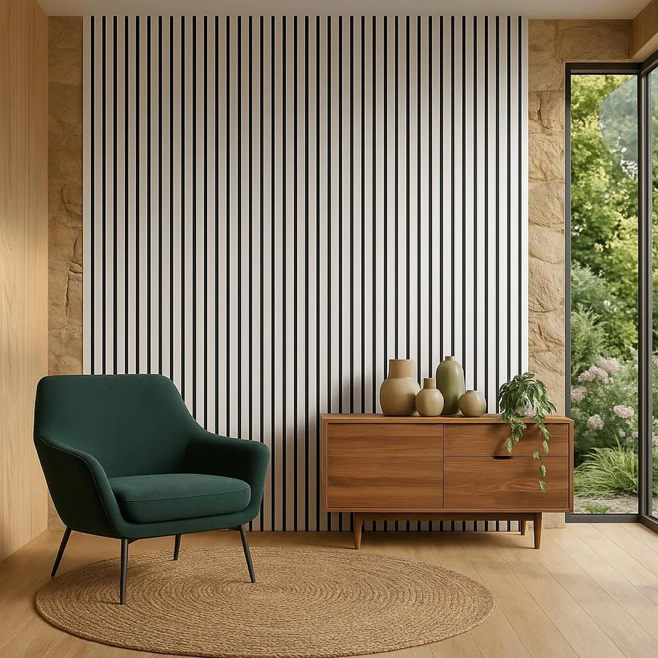 Acoustic Wall Panel 240x60cm - White  01WW