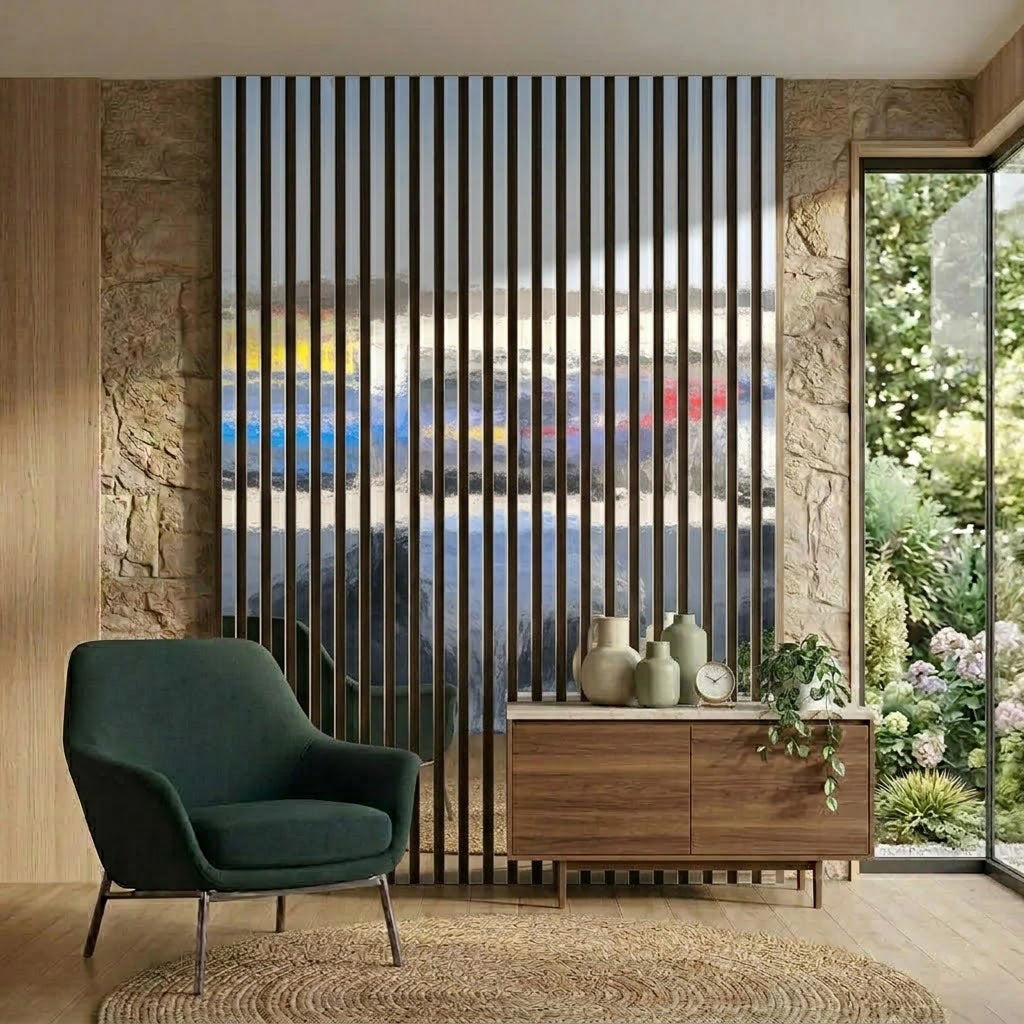 Acoustic Wall Panel 240x60cm - Shiny Silver