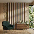 Acoustic Wall Panel 240x60cm - Teak/Dark Oak