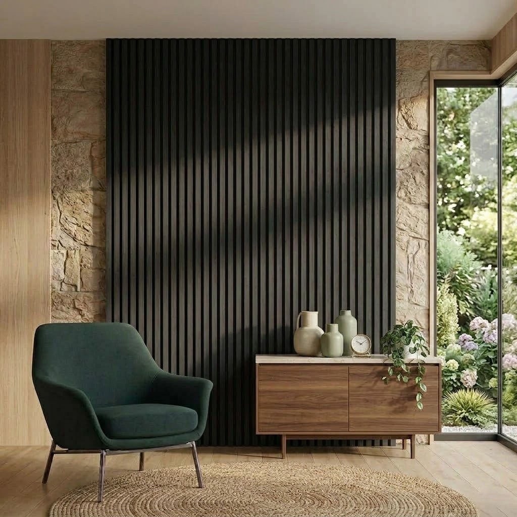 Acoustic Wall Panel 240x60cm - Black