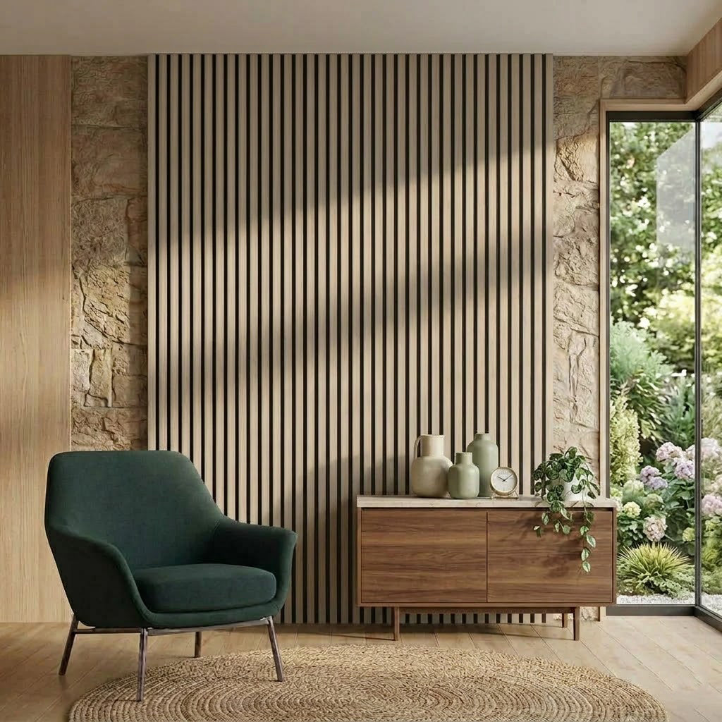 Acoustic Wall Panel 280x60cm - Oak