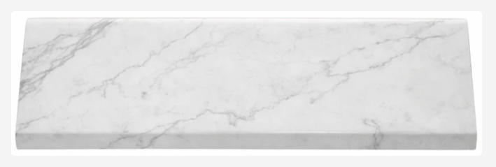Acoustic Wall Panel End Trim 240cm - White Marble